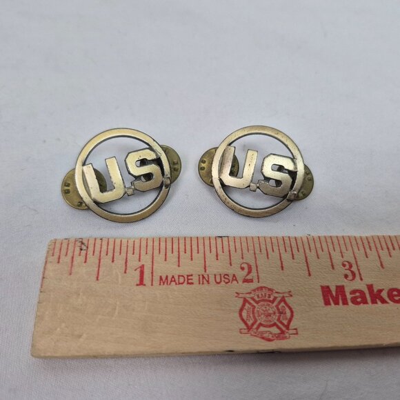 U.S. Army Collar Insignia Pins (2) 1970's Issued VINTAGE EXCELLENT CONDITION!!! - Picture 3 of 3